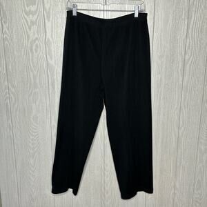 Ming Wang Long Black Dress Pant Elastic Waist Size Medium‎